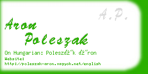 aron poleszak business card